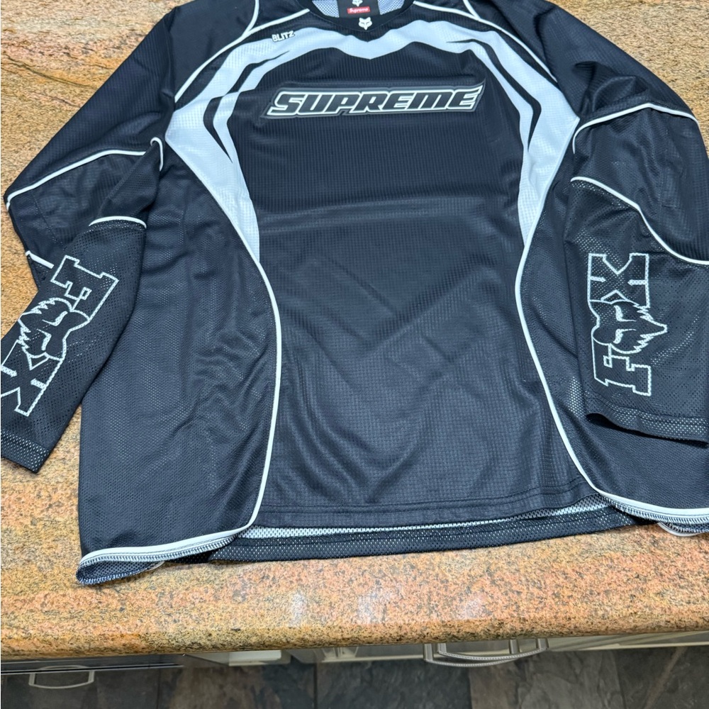 Supreme Black and Gray Mesh Shirt